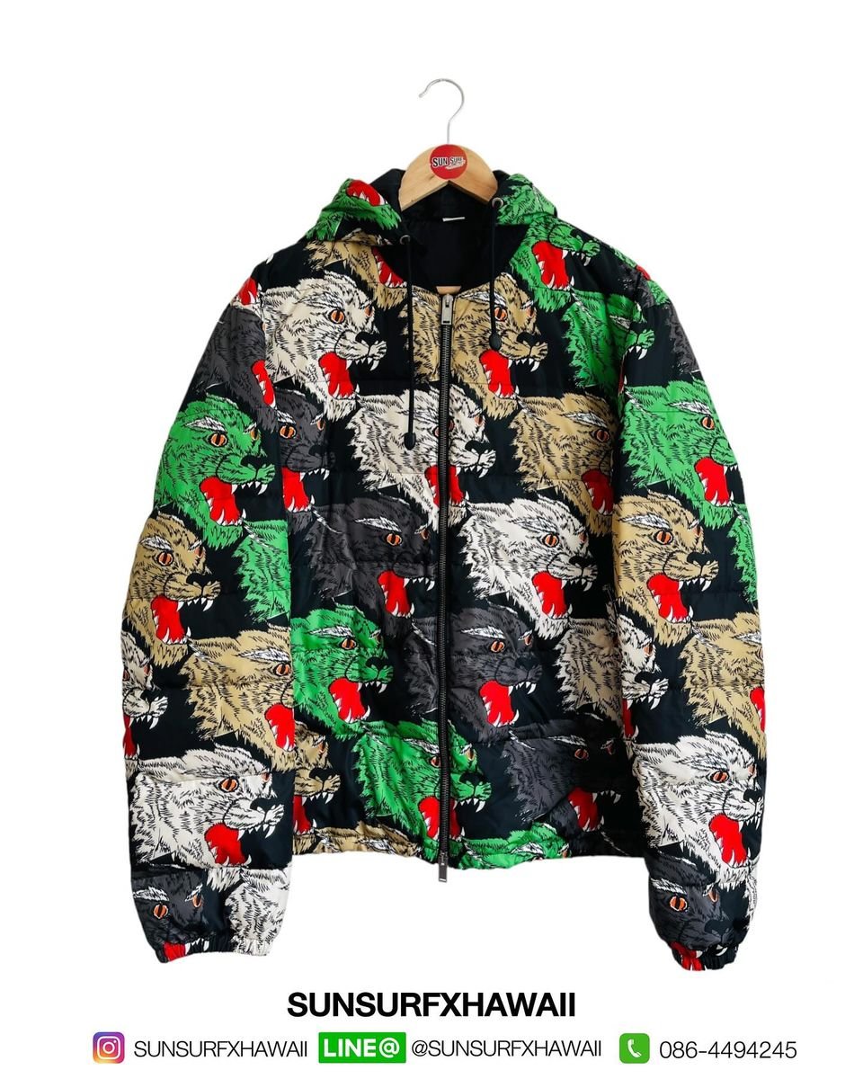 GUCCI MULTICOLOR PANTHER DOWN JACKET