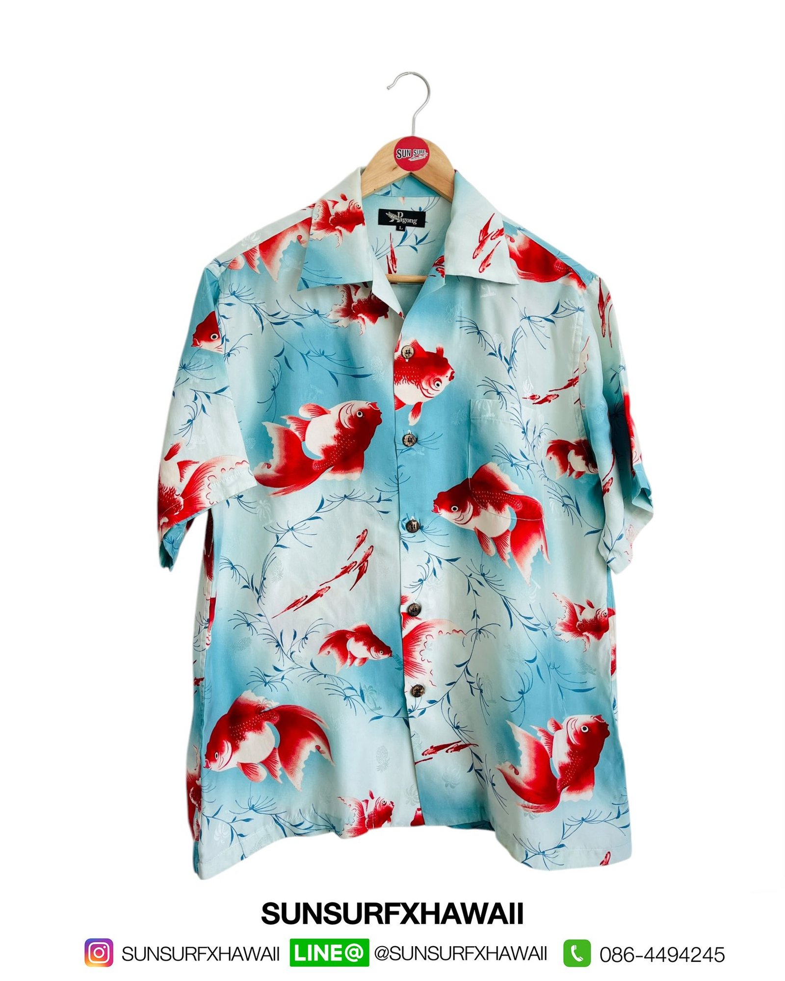 PAGONG HAWAIIN SHIRT "GOLD FISH"