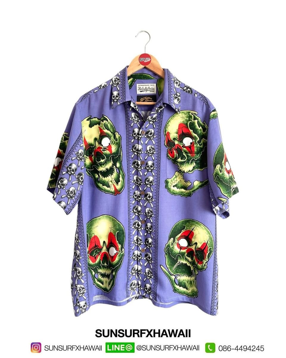 WACKO MARIA HAWAIIAN SHIRT “Oni Skull”