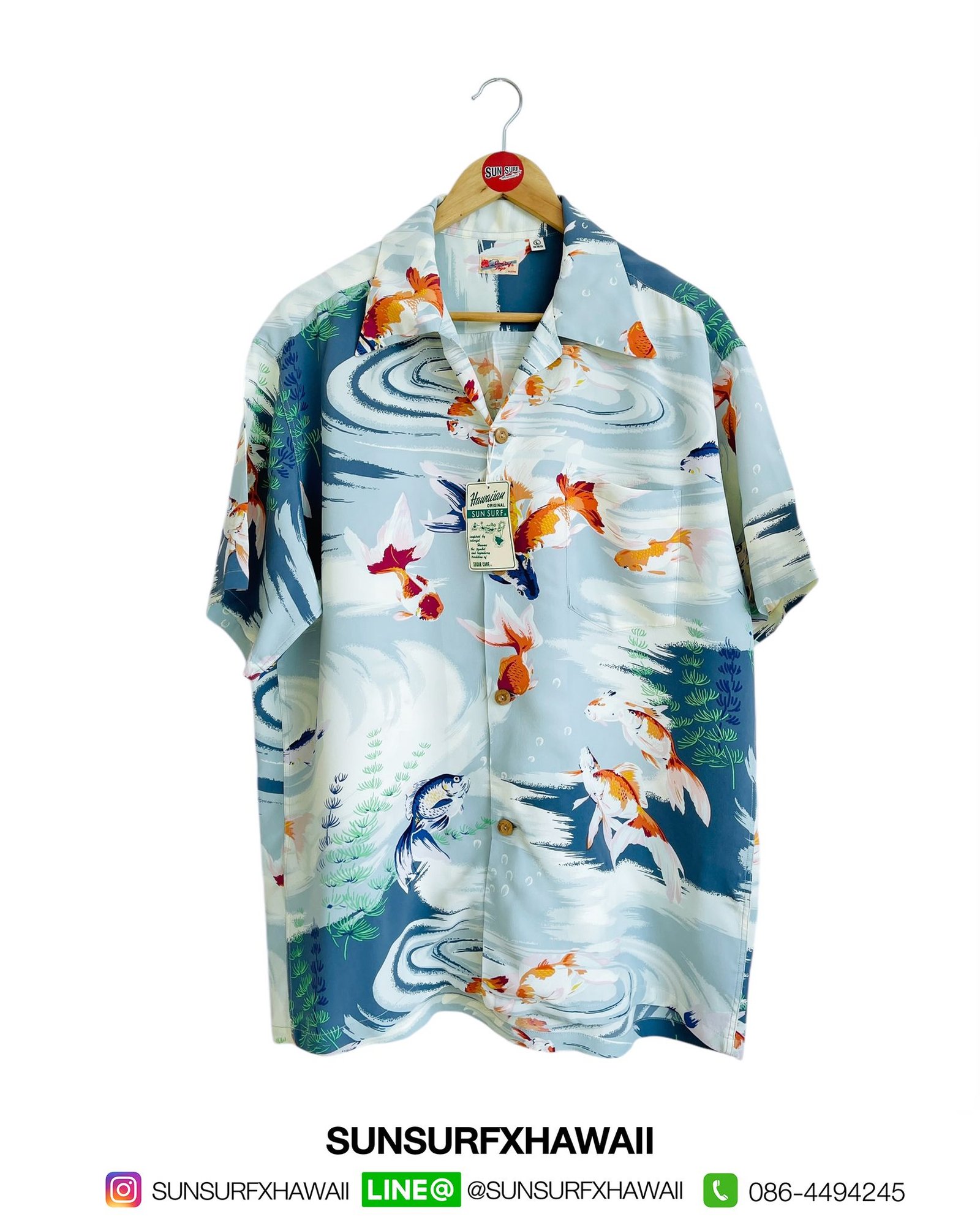 SUN SURF HAWAIIAN SHIRT " GOLD FISH "