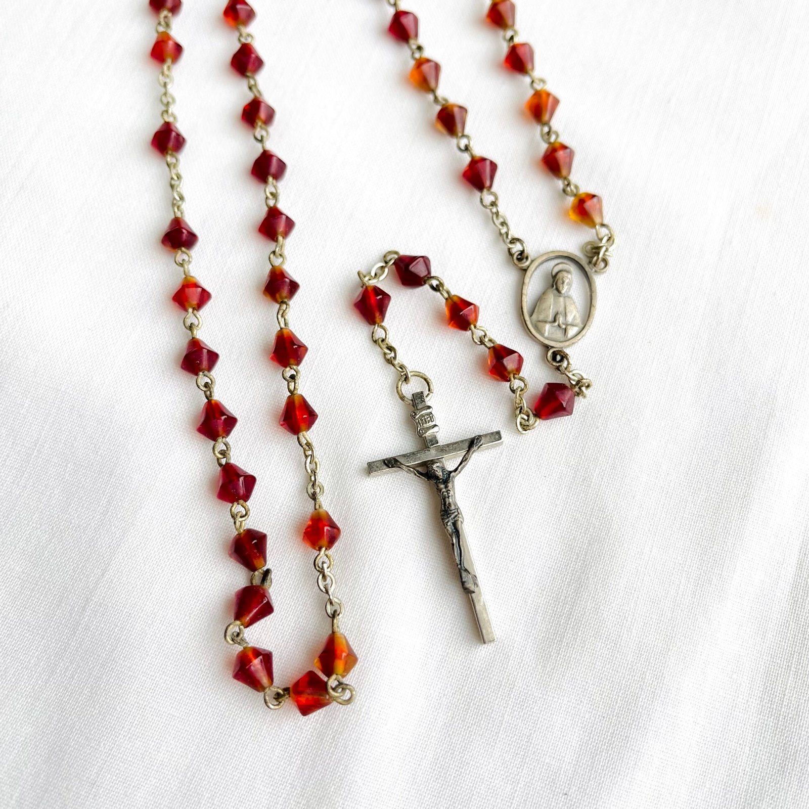 Vintage Cross Necklace Rosaries