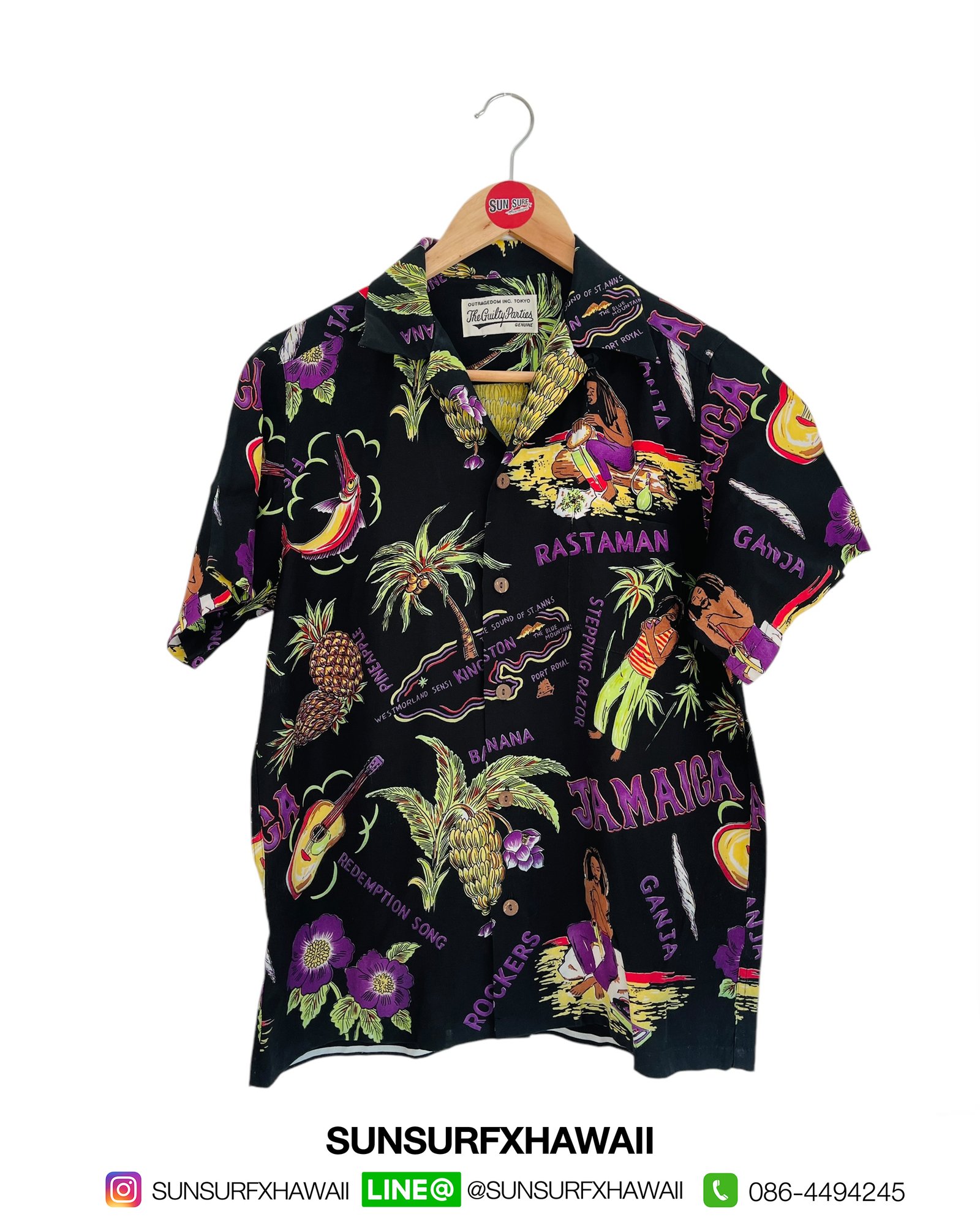 WACKO MARIA HAWAIIAN SHIRT "RASTA MAN"