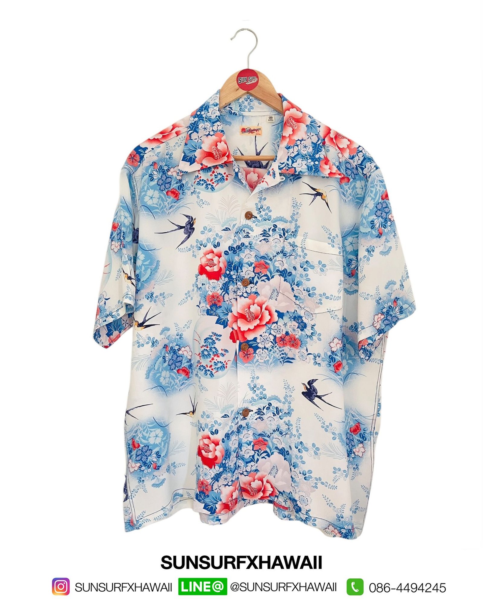 SUN SURF HAWAIIAN SHIRT “SWALLOWS FLY AROUND”