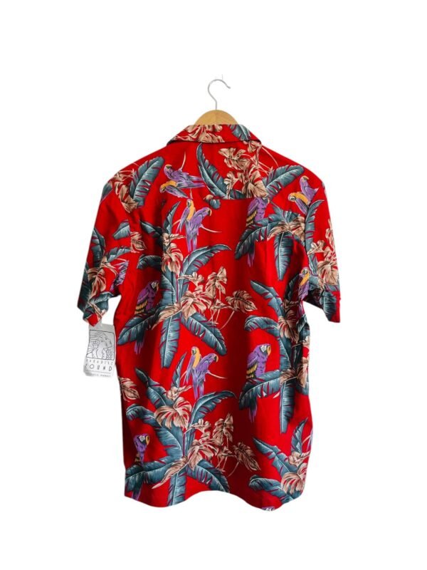 PARADISE FOUND Magnum PI Red " Jungle Bird Print Shirt " - Image 3