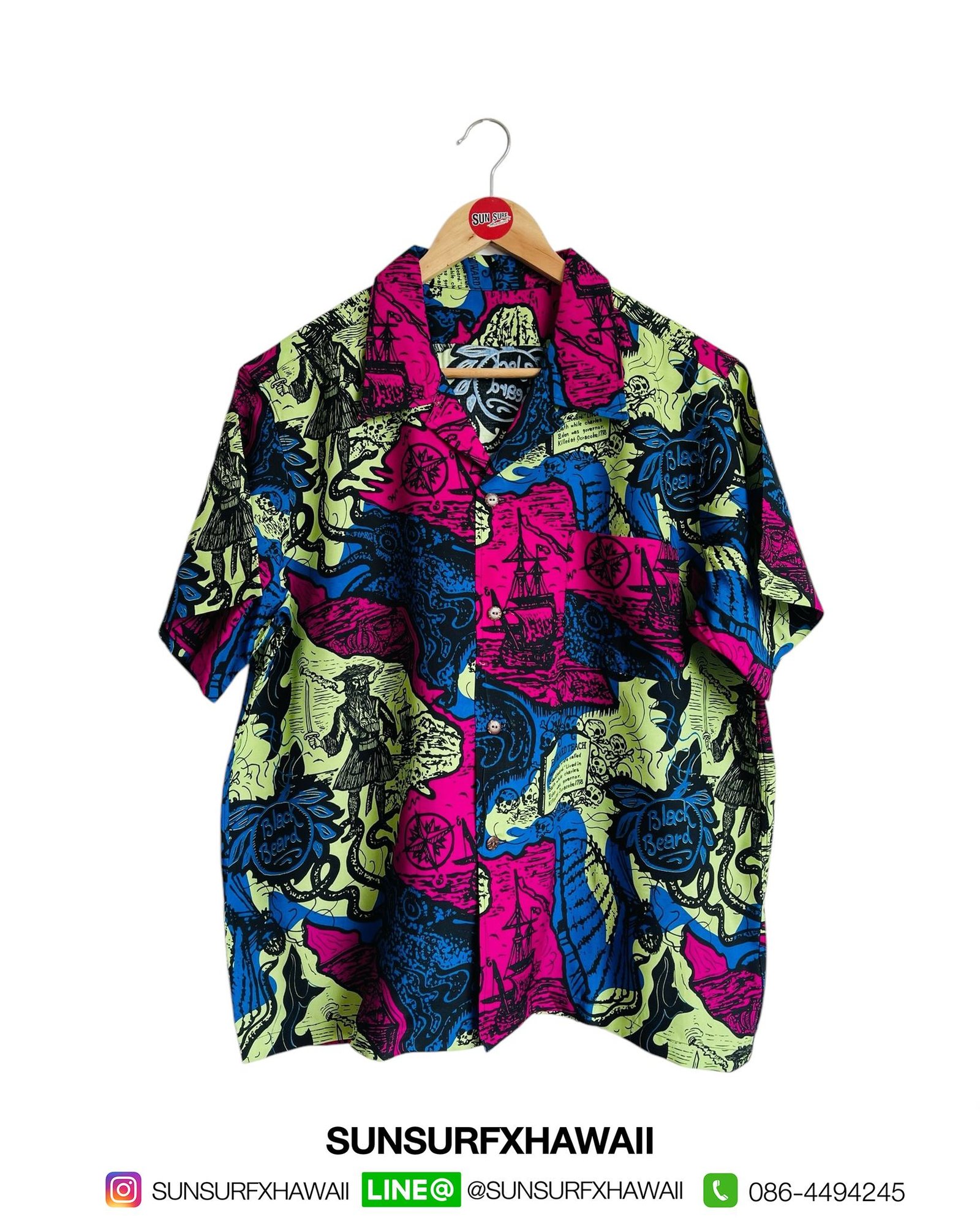 THREE FACE HAWAIIAN SHIRT