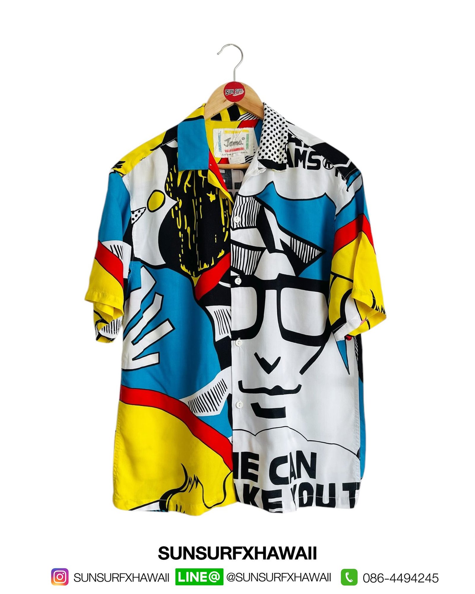JAMS WORLD HAWAIIAN SHIRT 80's "POP ARTS"