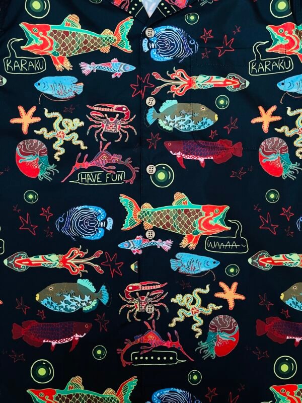 KARAKU HAWAIIAN SHIRT "Deep Sea Neon Show" - Image 6