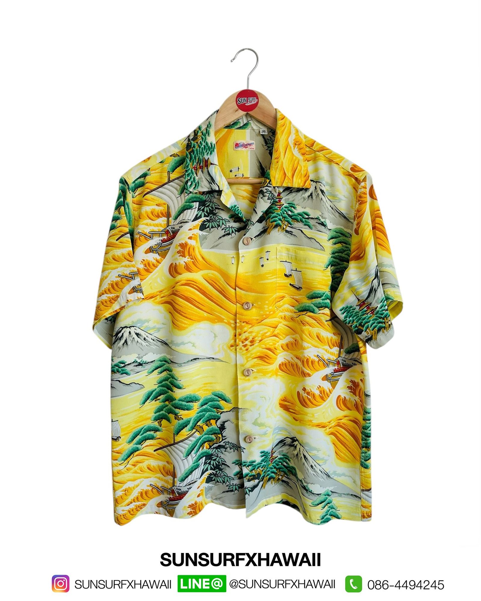 SUN SURF HAWAIIN SHIRT "BIG WAVE"