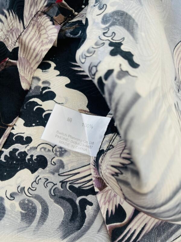 JAPANESE CLASIC SCRIPT HAWAIIAN SHIRT "CRANE" - Image 7