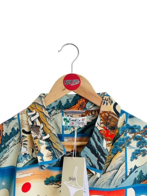 KARAKU HAWAIIAN SHIRT “KARAKU Climbing Cat Scroll” - Image 2