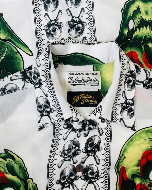 WACKO MARIA HAWAIIAN SHIRT "Oni Skull" - Image 4