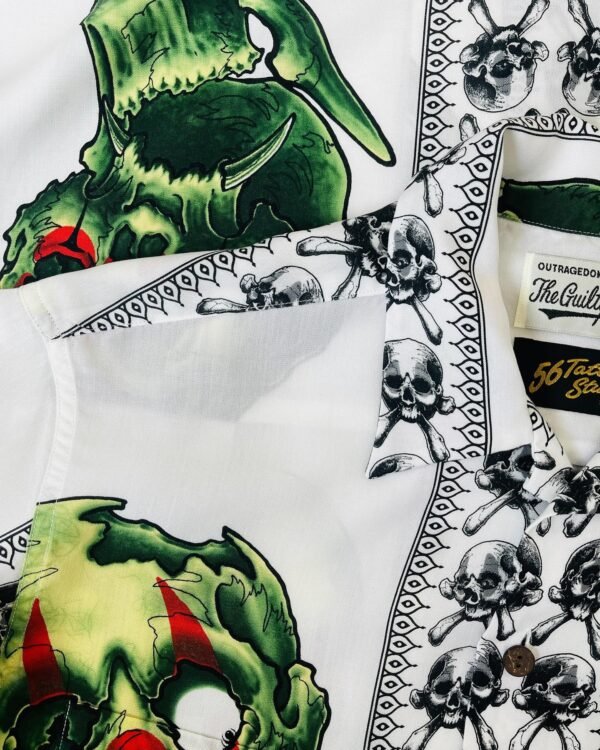 WACKO MARIA HAWAIIAN SHIRT "Oni Skull" - Image 5