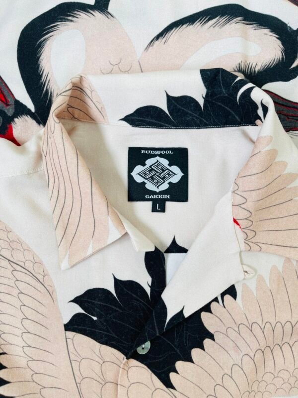 GAKKIN × BUDSPOOL 廻り花 HAWAIIAN SHIRT - Image 4