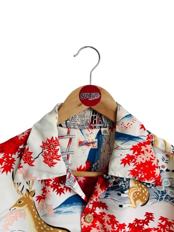 SUN SURF HAWAIIN SHIRT "DEER AUTUMN LEAVES" - Image 2