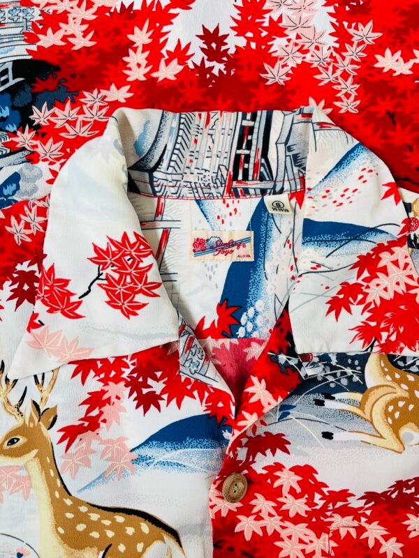 SUN SURF HAWAIIN SHIRT "DEER AUTUMN LEAVES" - Image 4