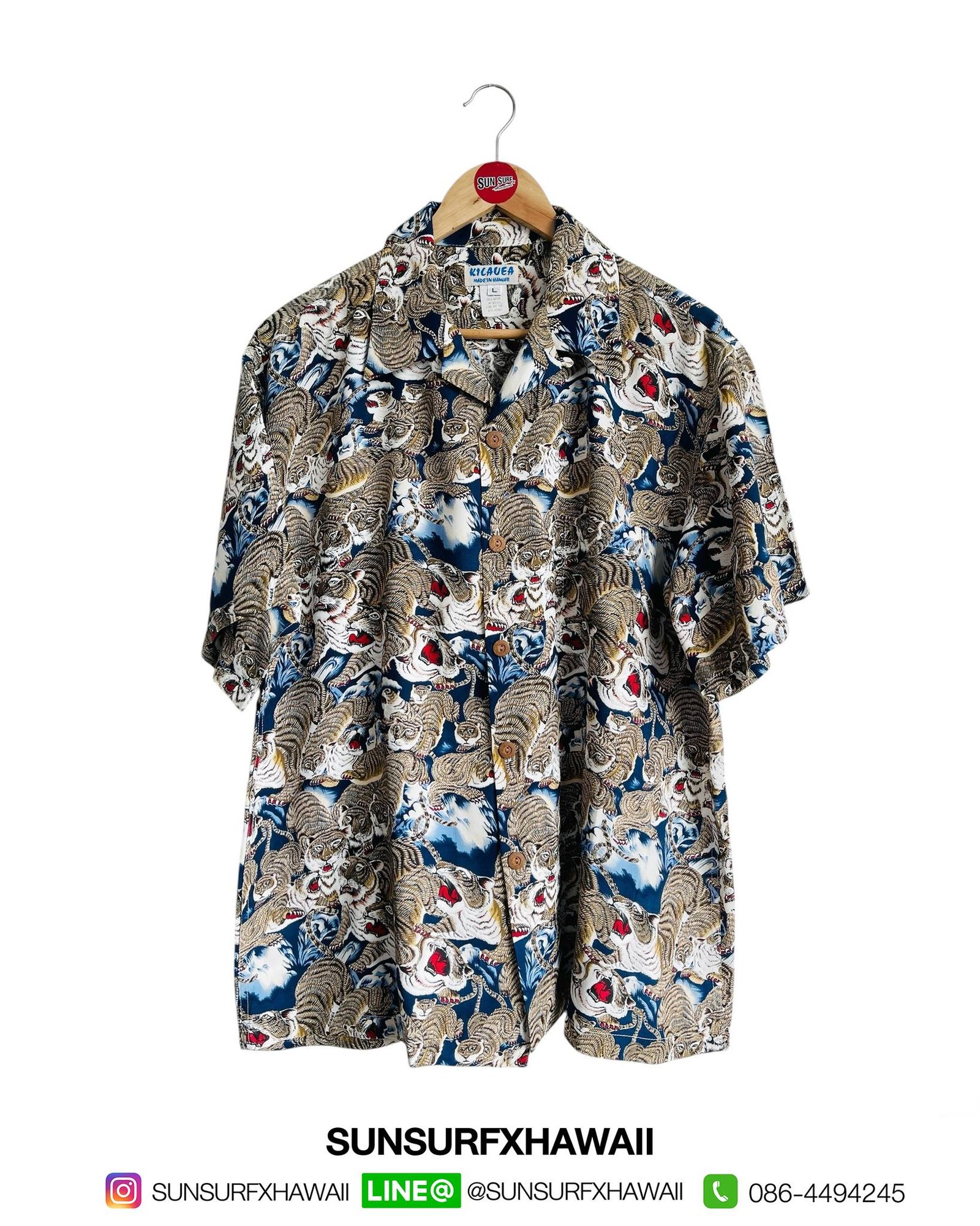 KILAUEA HAWAIIAN SHIRT "THE HUNDRED TIGER "