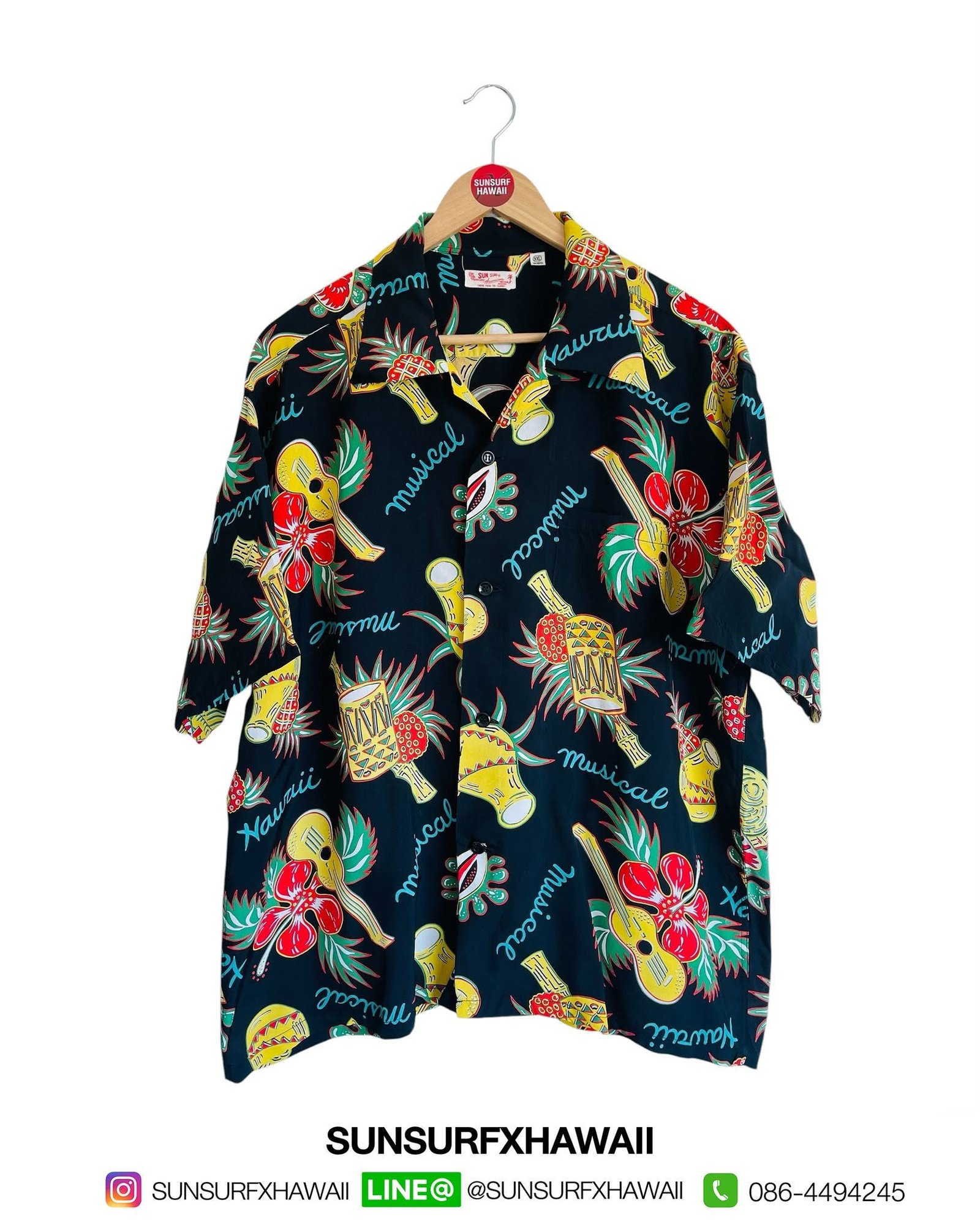 SUN SURF HAWAIIAN SHIRT "Hawaii Musical"